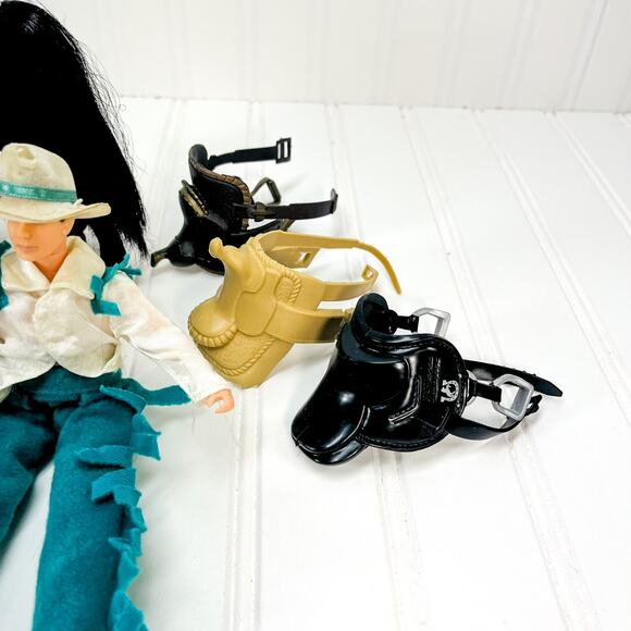 Rare Retired Breyer #7002 Horse and Rider Set Ponies Saddle Male and Female Doll - Picture 8 of 11